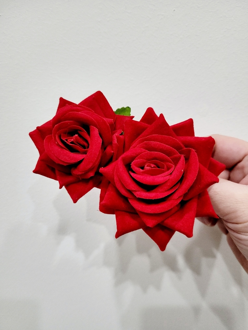 Brand New Handmade Red Rose Flower Hair Clip Claw